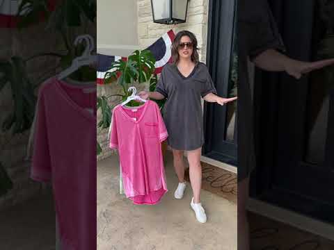 Pink Washed T-Shirt Dress by Very J