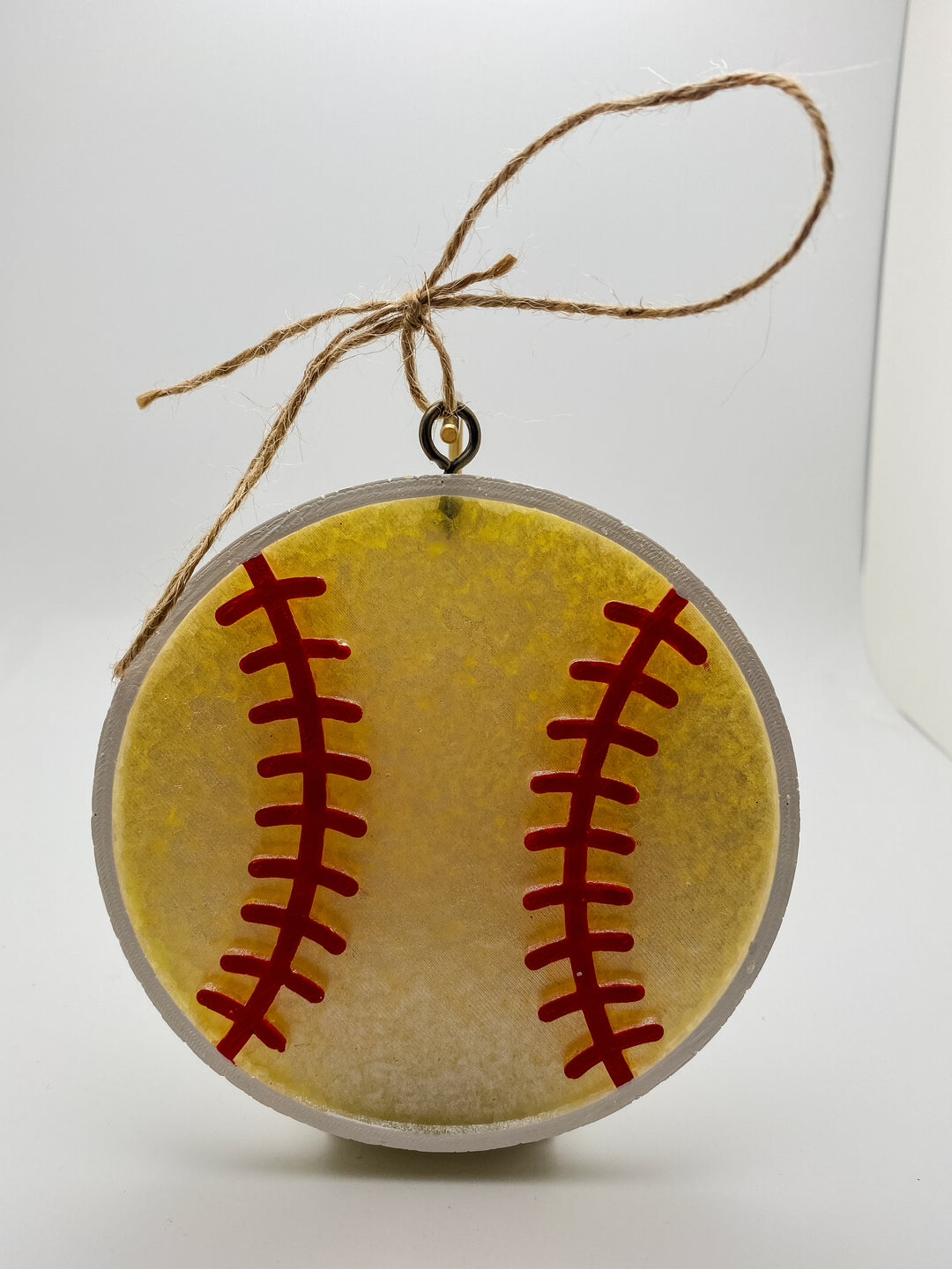 Baseball--Leather Car Freshie by Dysart