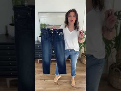 "Catherine" Abelia Mid Rise Boyfriend Jeans by KUT