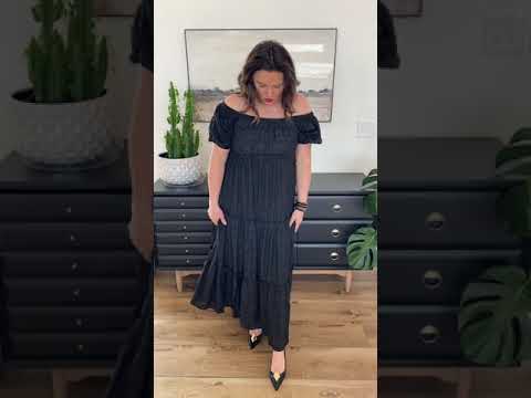 Black Tiered Maxi Dress by Umgee